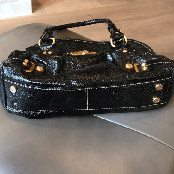 Elliot Lucca Black Patent Leather Bag Preloved - Picture 7 of 8
